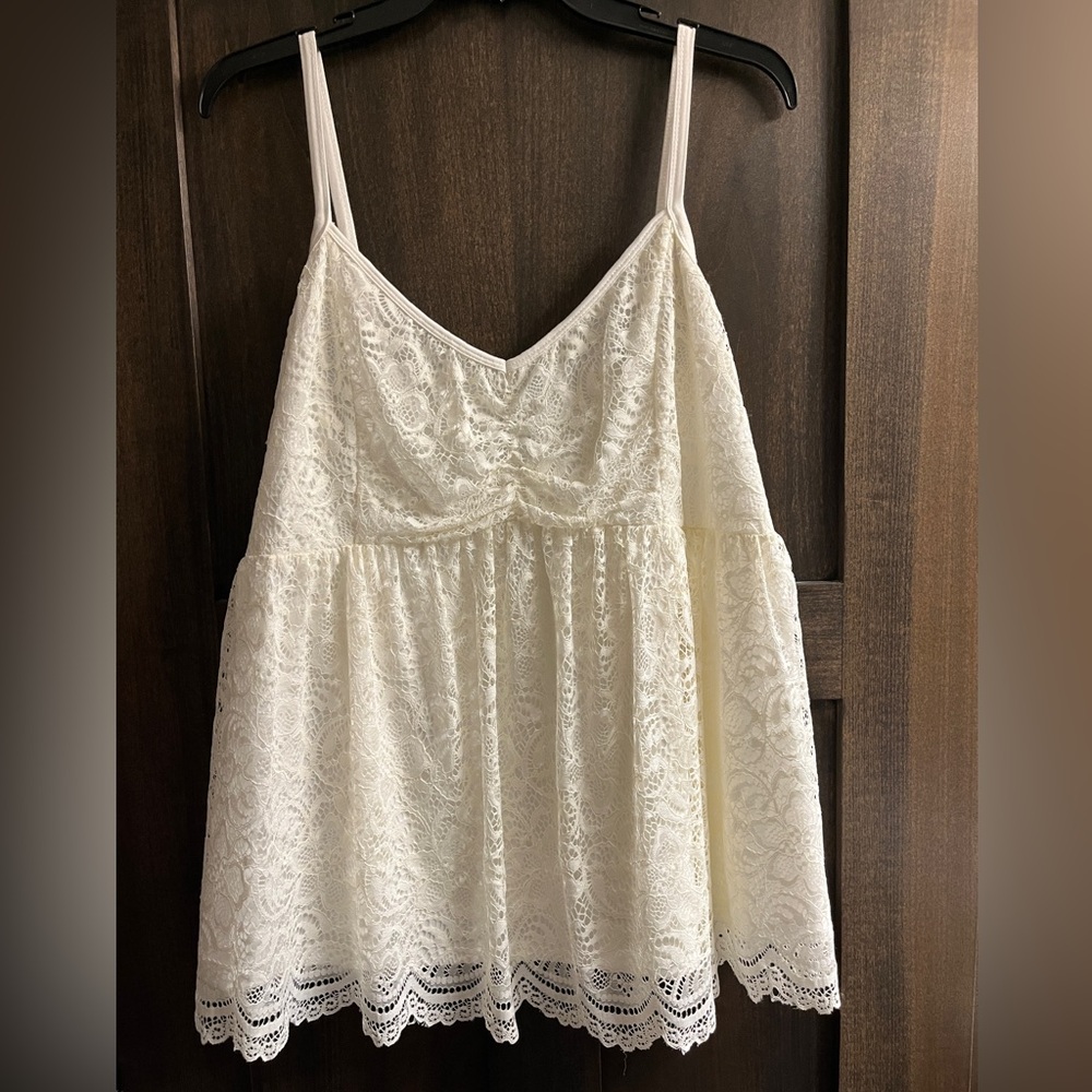 Torrid Cream Lace Cami Top